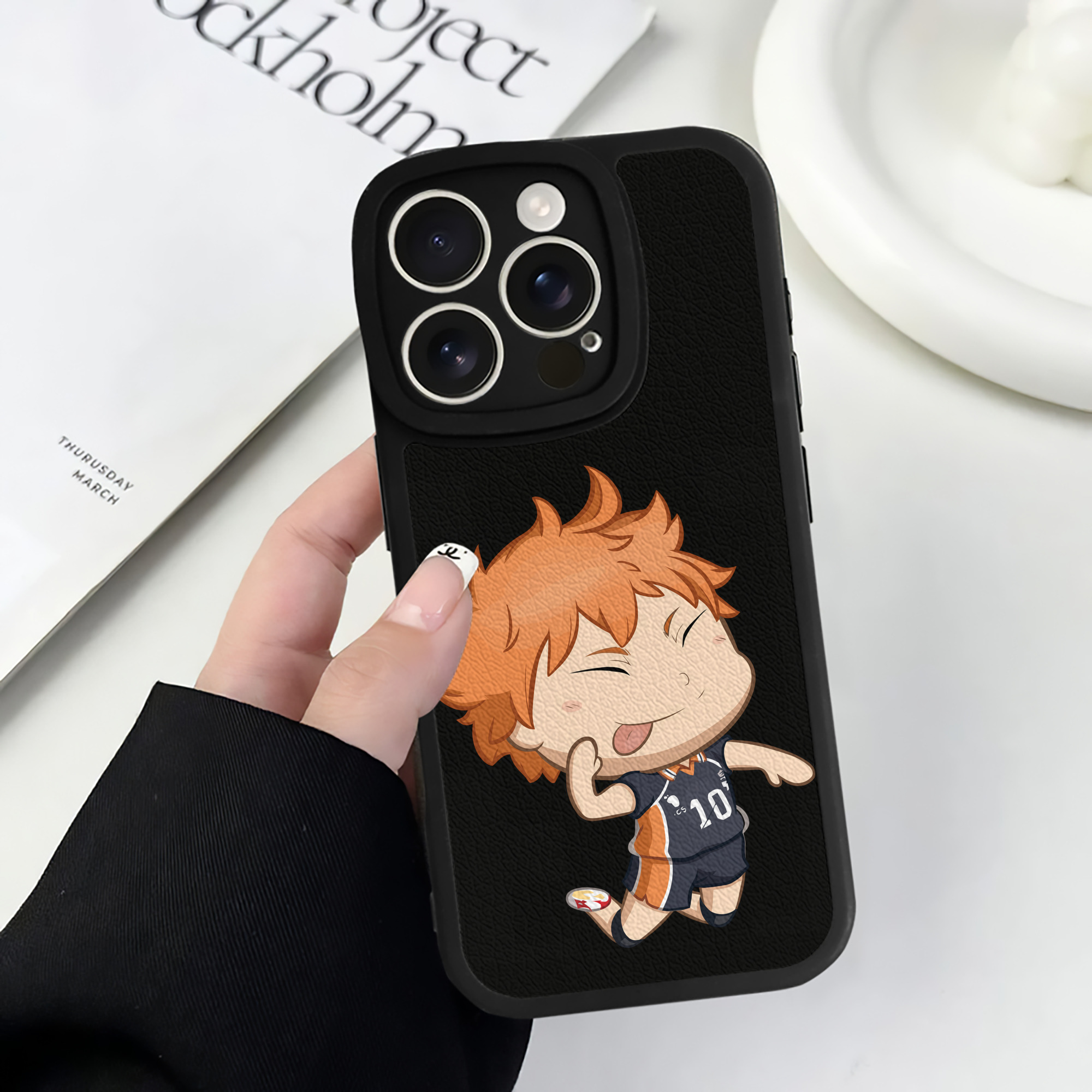 （画像用） ハイキュー!! Haikyu!! 【iPhone 16シリーズ対応】シリコンスマホケース（レザー調） 材質：シリコン